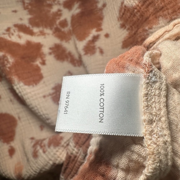 J. Jill size XL Petite short sleeve boxy top tie dye gauzy slub cotton Boho - Picture 5 of 9